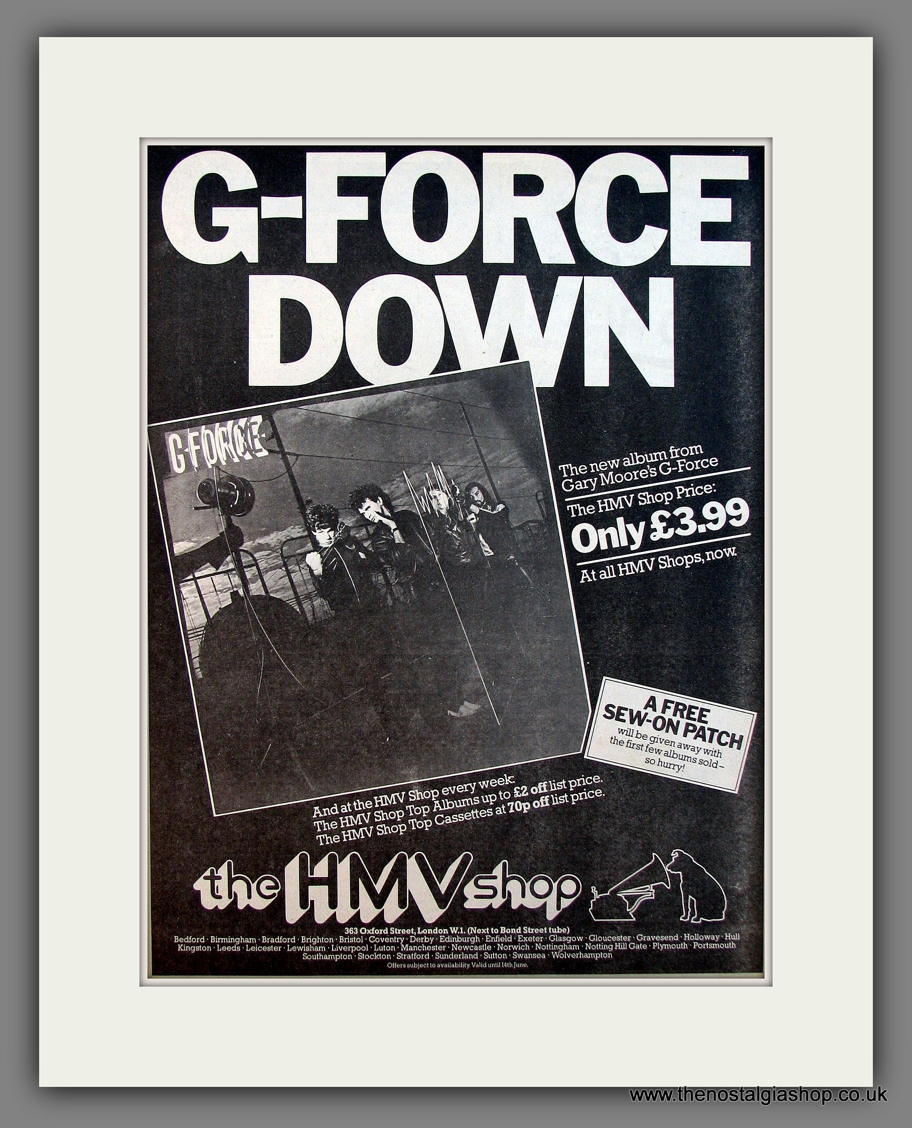 Gary Moore G-Force New Album . Original Vintage Advert 1980 (ref AD132 ...