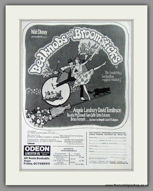 Bedknobs & Broomsticks. Walt Disney. Original Advert 1971 (ref AD50572)