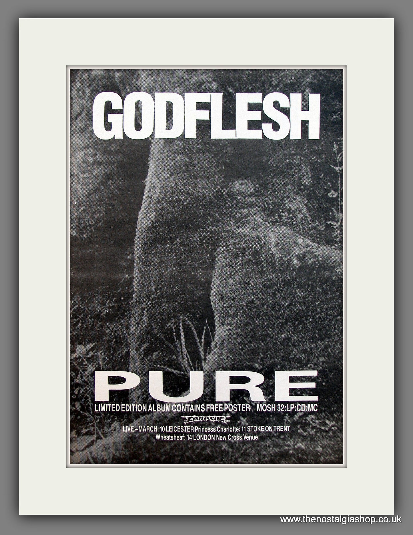 Godflesh Pure. Original Vintage Advert 1992 (ref AD13259)