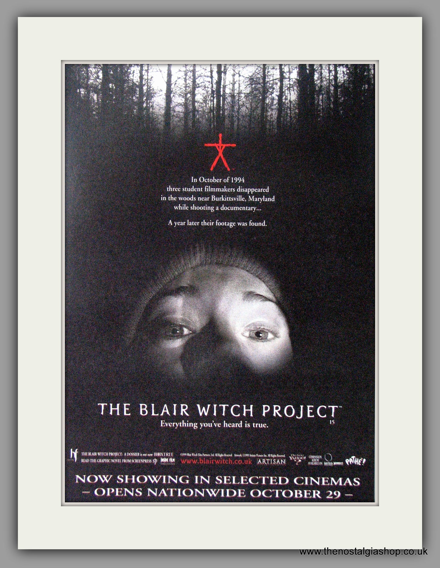 Blair Witch Project (The). Original Advert 1999 (ref AD50579)