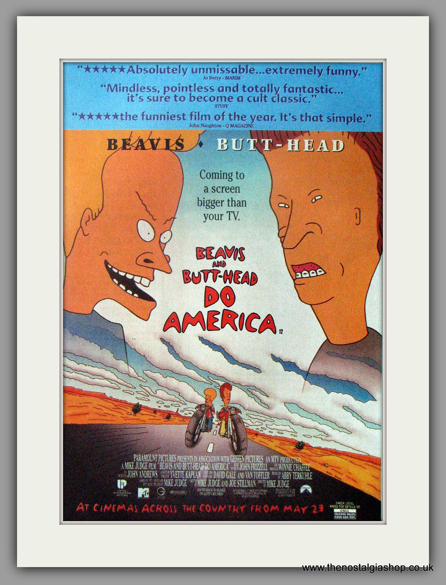Beavis And Butt-Head Do America. Original Advert 1997 (ref AD50580)