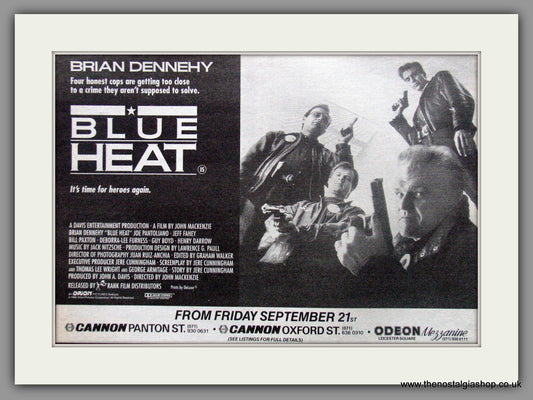 Blue Heat. Original Advert 1991 (ref AD50593)