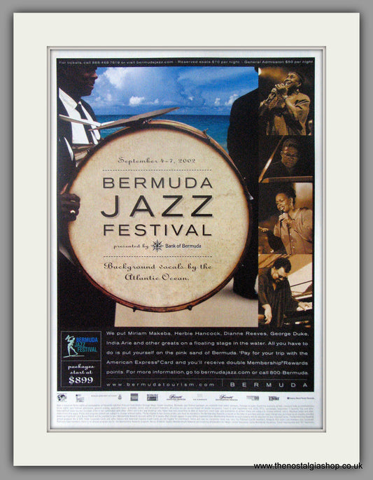 Bermuda Jazz Festival. Original Advert 2002 (ref AD50598)