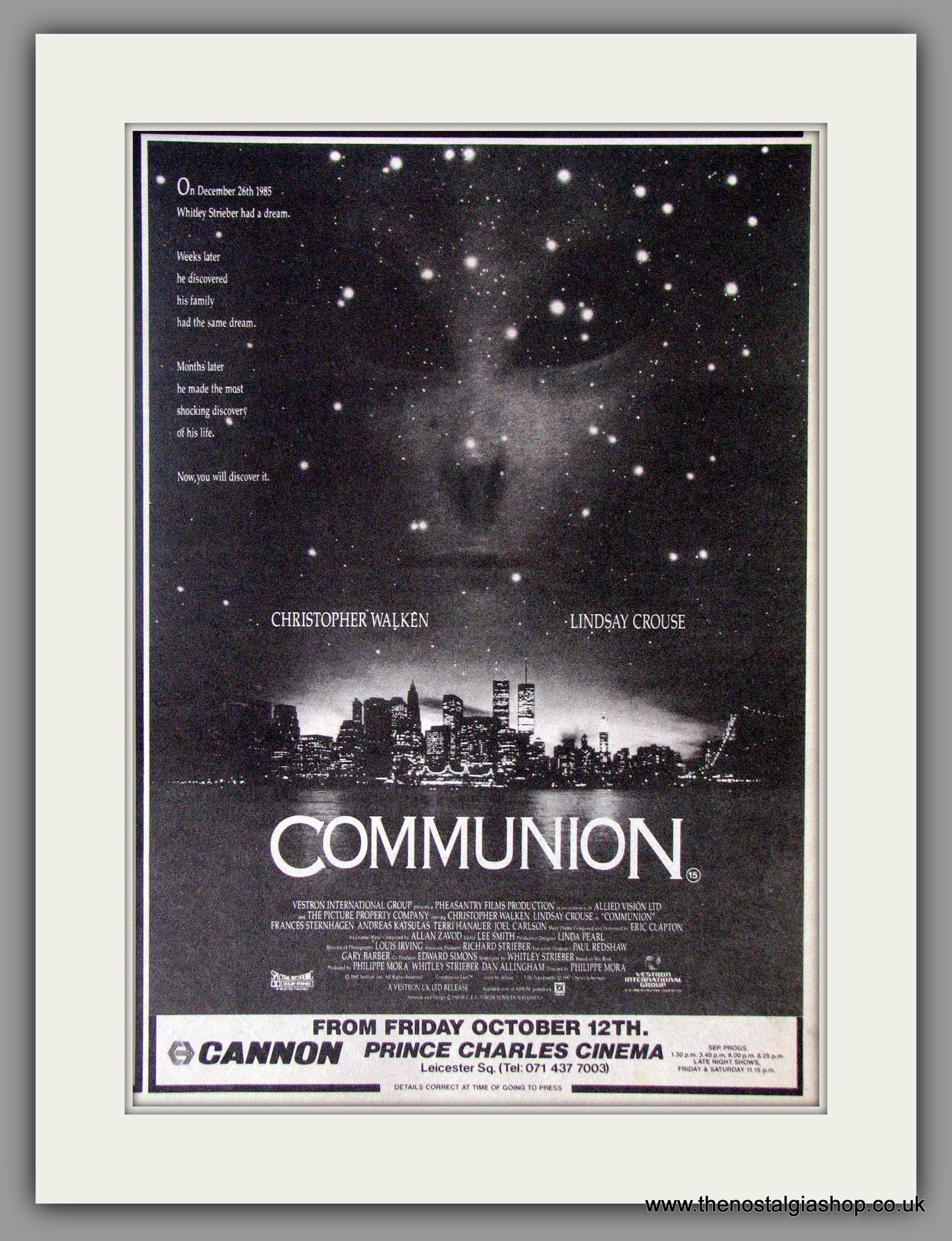 Communion. Original Advert 1990 (ref AD50604)