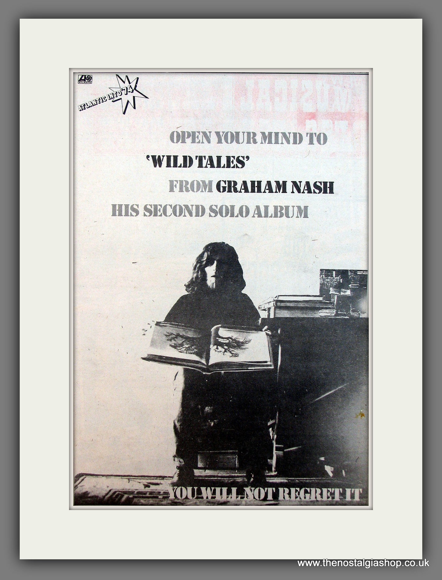 Graham Nash Wild Tales. Original Vintage Advert 1974 (ref AD13288)
