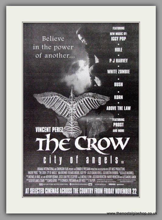 Crow (The) City Of Angels, Original Advert 1996 advert (AD50616)