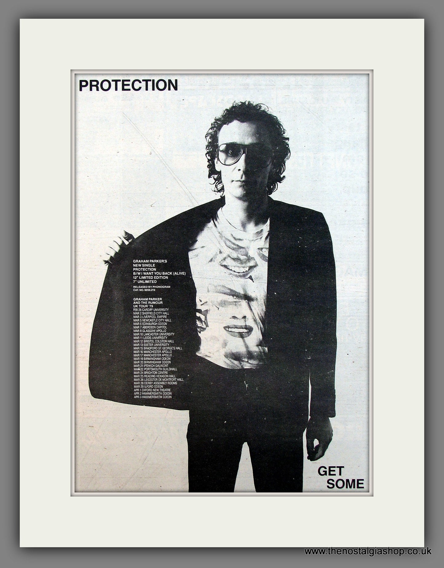 Graham Parker Protection. Original Vintage Advert 1979 (ref AD13293)