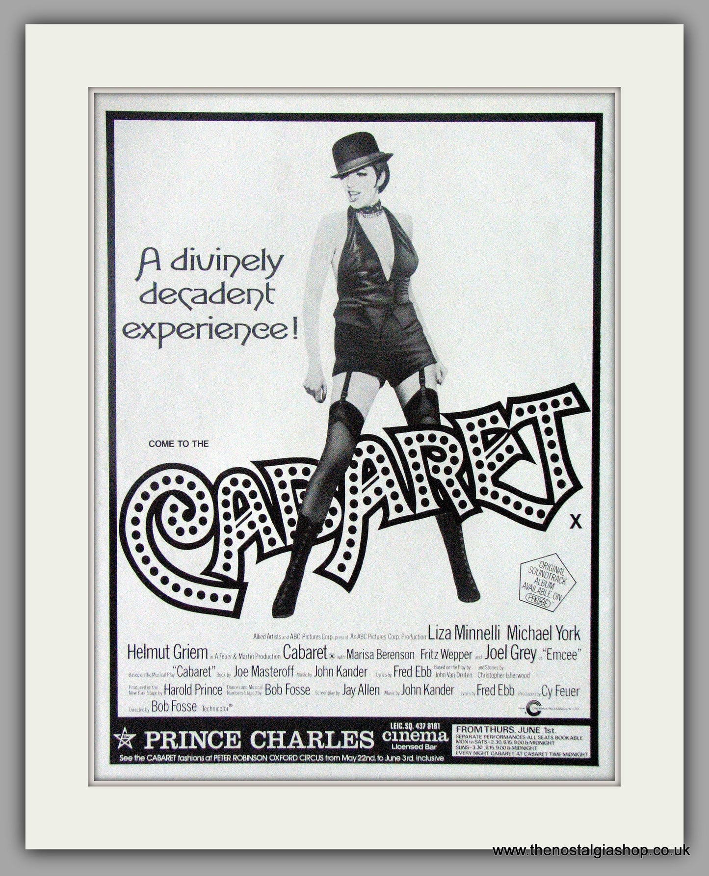 Cabaret, Original Advert 1972 advert (AD50618)