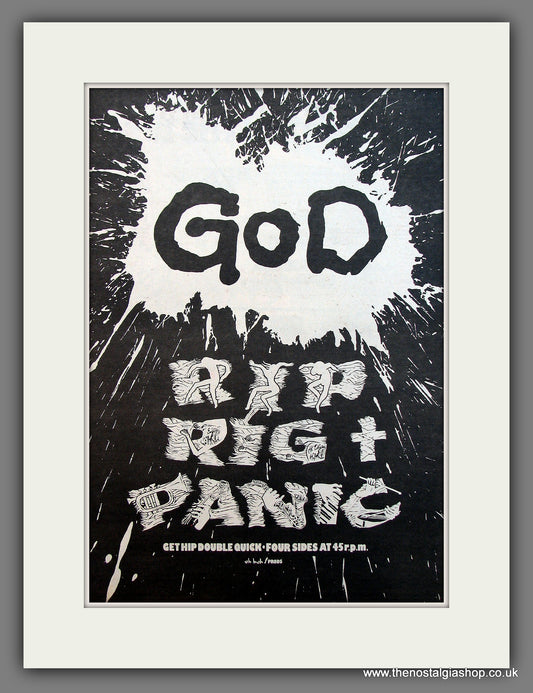 Rip Rig + Panic, God. Original Vintage Advert 1981 (ref AD13329)