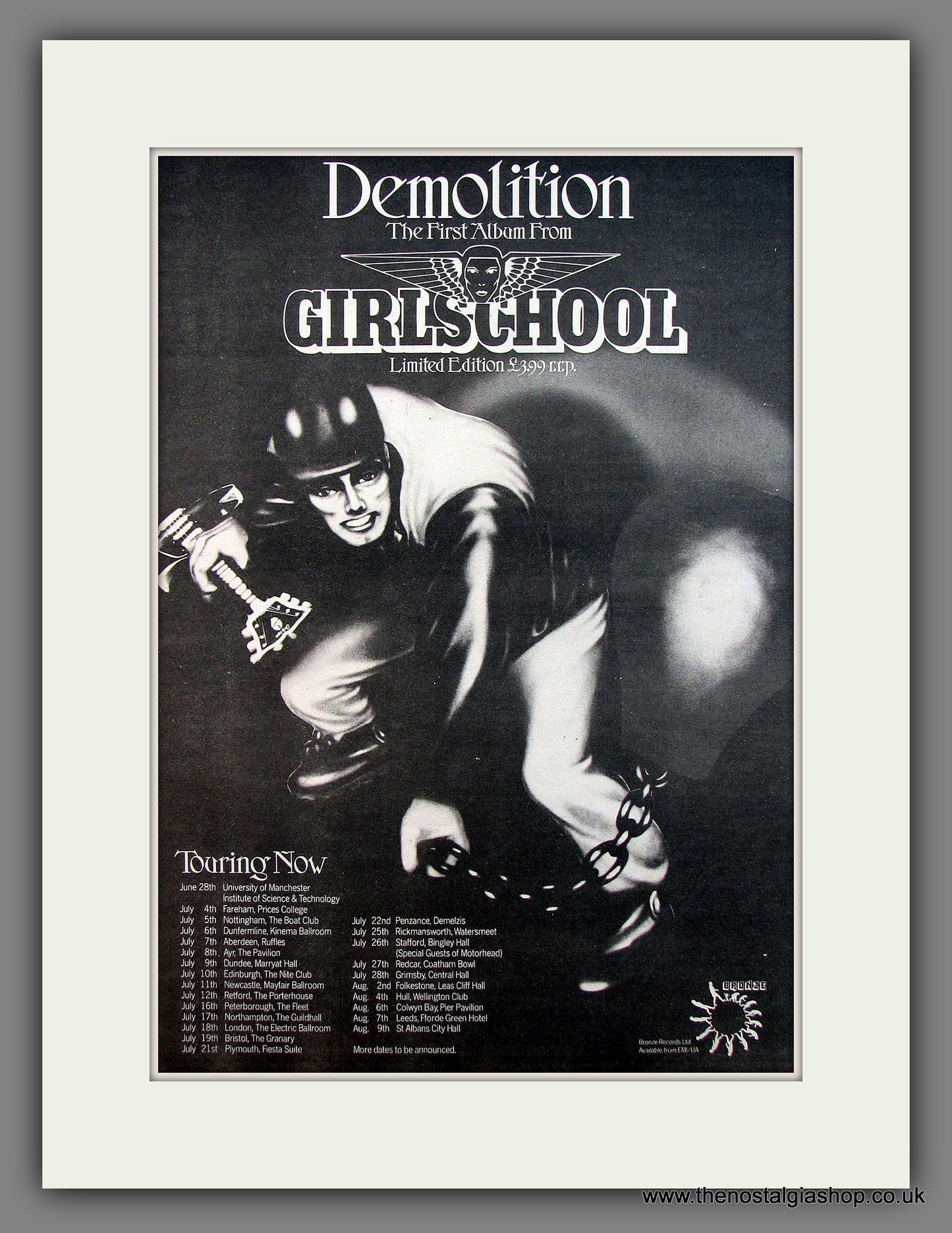 Girlschool Demolition. Original Vintage Advert 1980 (ref AD13455)