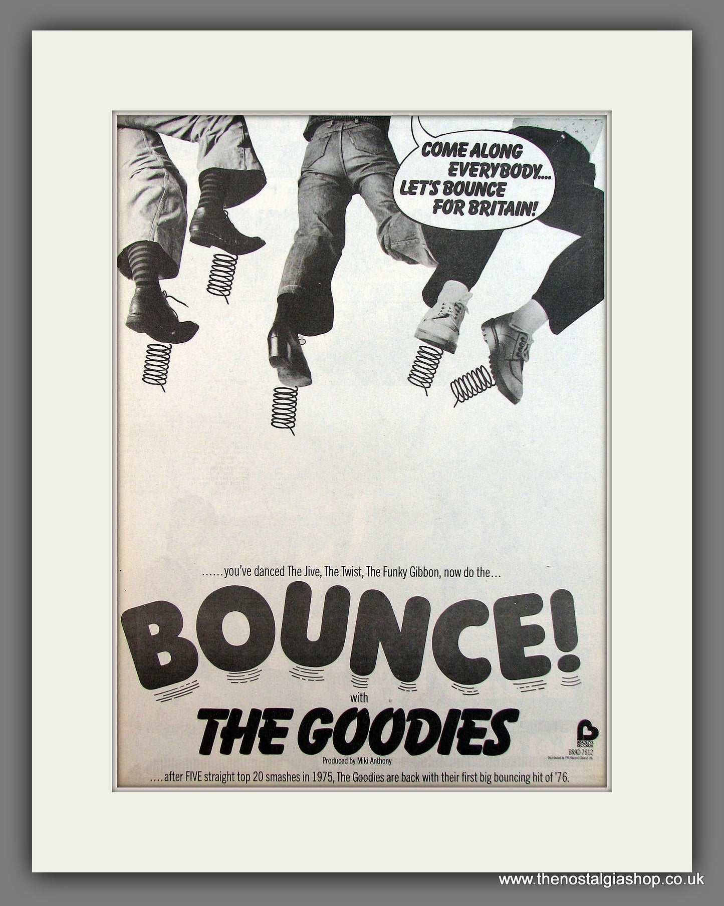 Goodies (The) Bounce. Original Vintage Advert 1976 (ref AD13467)