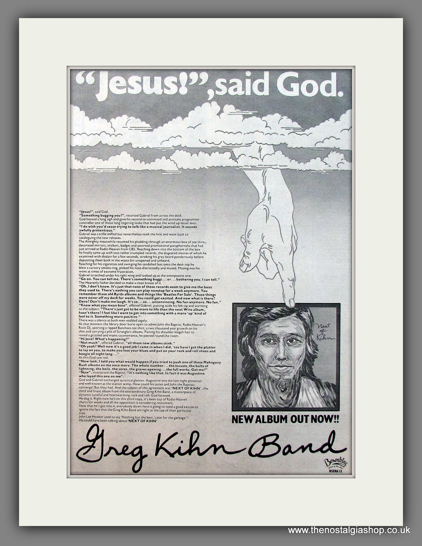 Greg Kihn Band Next Of Kihn. Original Vintage Advert 1978 (ref AD13471)