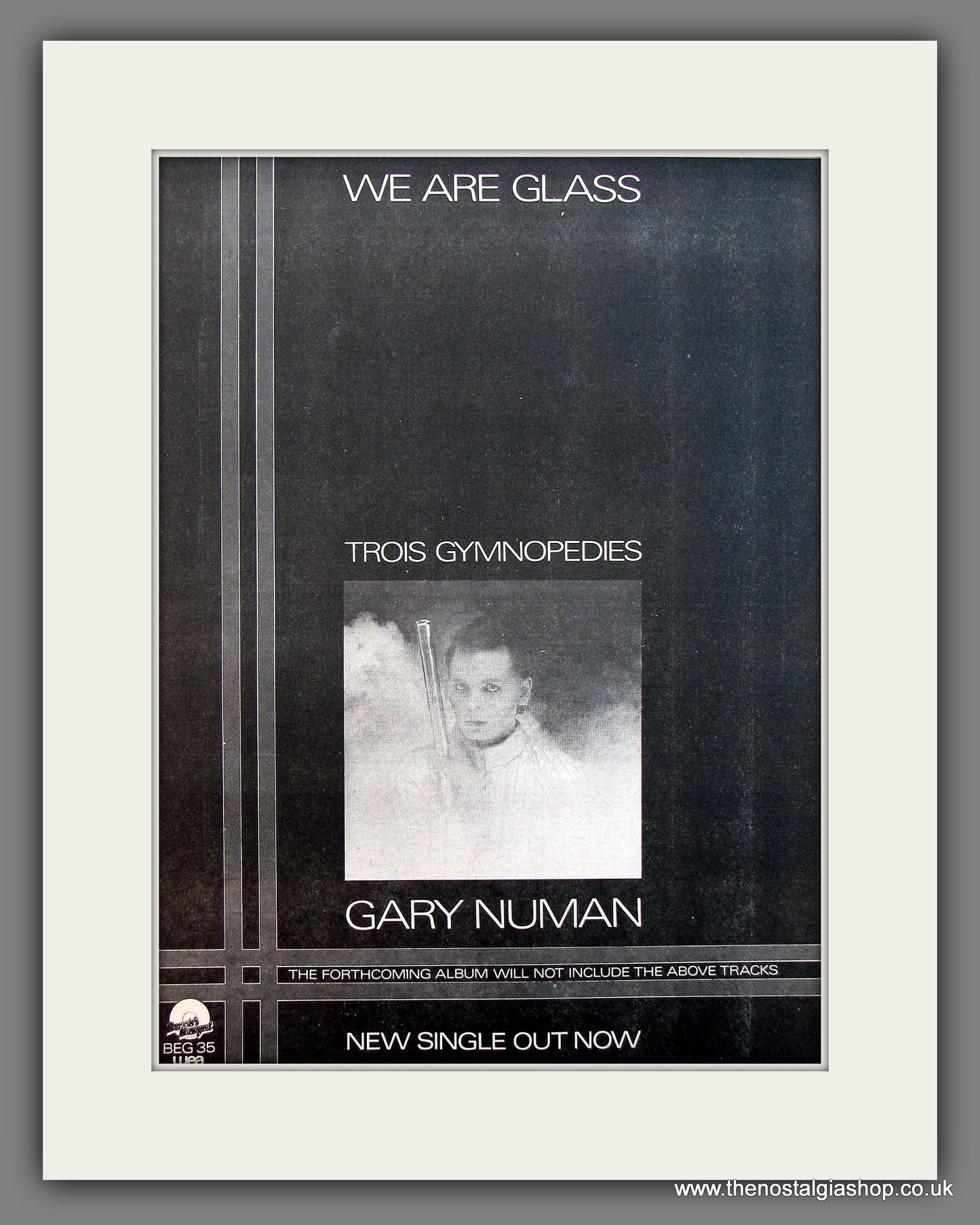 Gary Numan Trois Gymnopedies. Original Vintage Advert 1980 (ref AD13477)