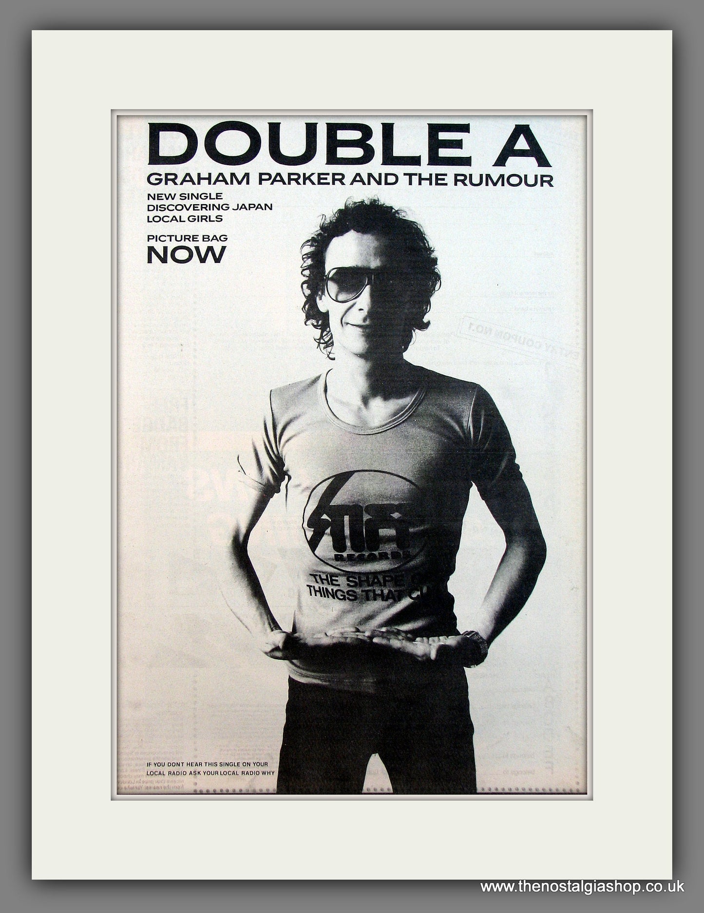 Graham Parker And The Rumour New Single Double A. Original Vintage Advert 1979 (ref AD13479)