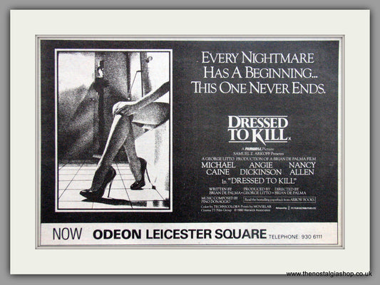 Dressed To Kill. Original advert 1980 (AD50693)