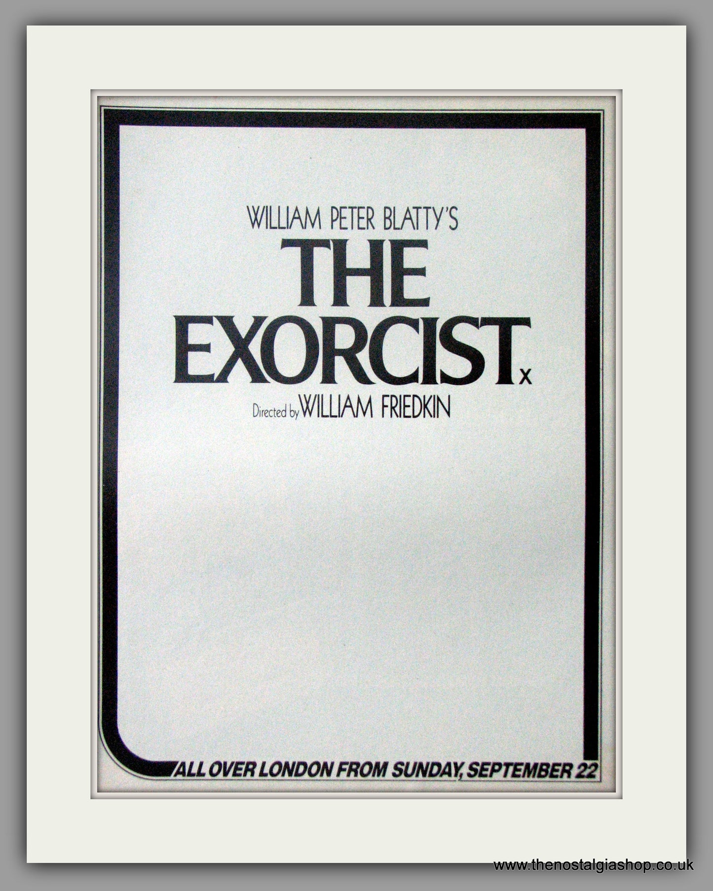 Exorcist (The). Original Advert 1974 advert (AD50711)