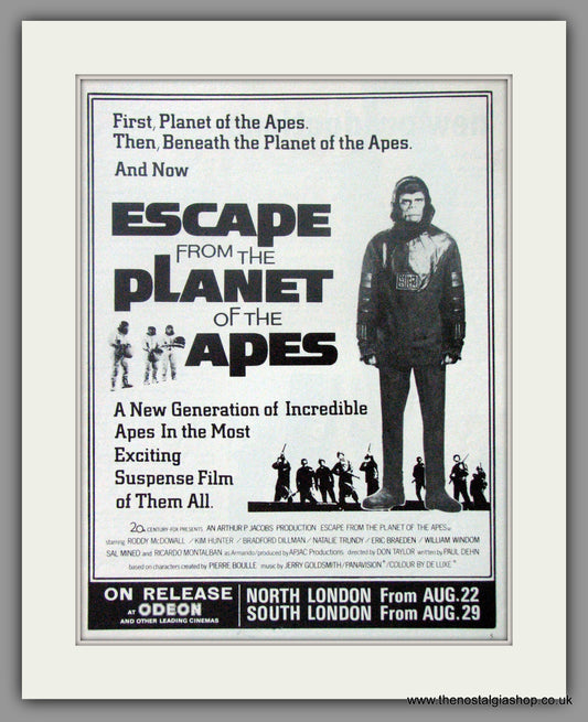 Escape From The Planet Of The Apes. Original Advert 1971 advert (AD50713)