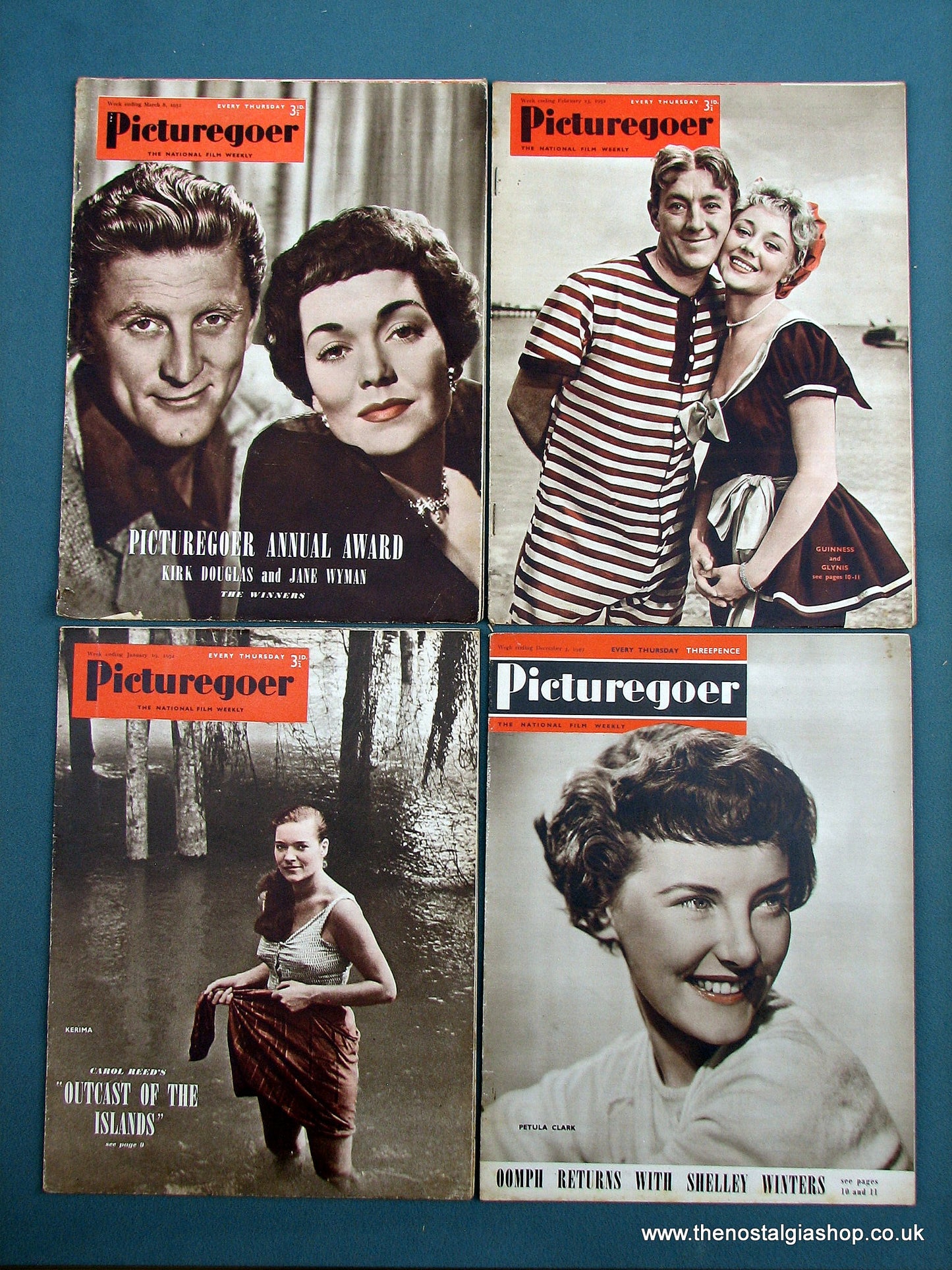 Picturegoer Magazine. Lot of 4 From 1949/52. (M182)