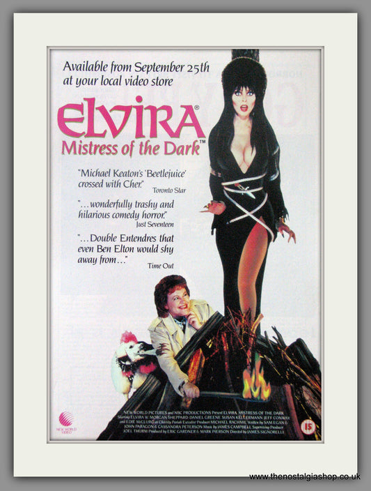 Elvira Mistress Of The Dark. Original Advert 1989 advert (AD50714)