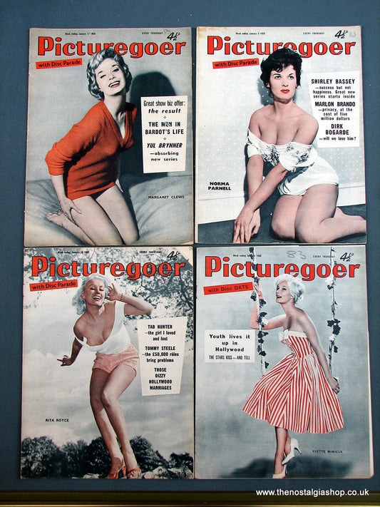 Picturegoer Magazine. Lot of 4 From 1959/60. (M184)