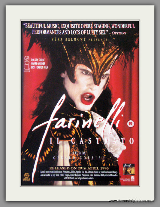 Farinelli IL Castrato. Original Advert 1996  (AD50739)