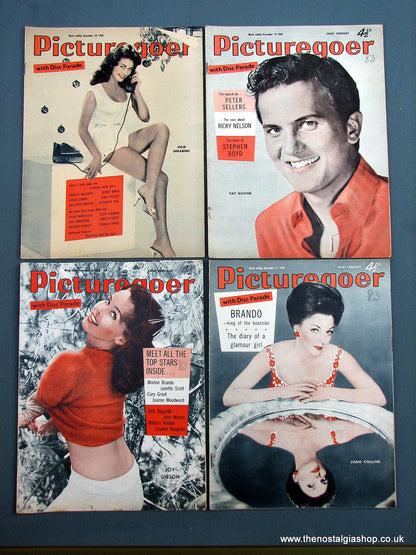 Picturegoer Magazine. Lot of 4 From 1959. (M190)