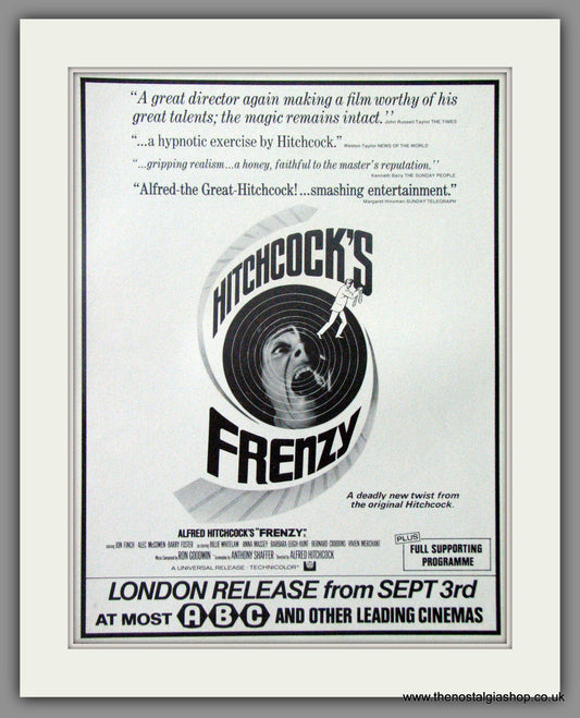 Frenzy Hitchcock. Original Advert 1972  (AD50757)