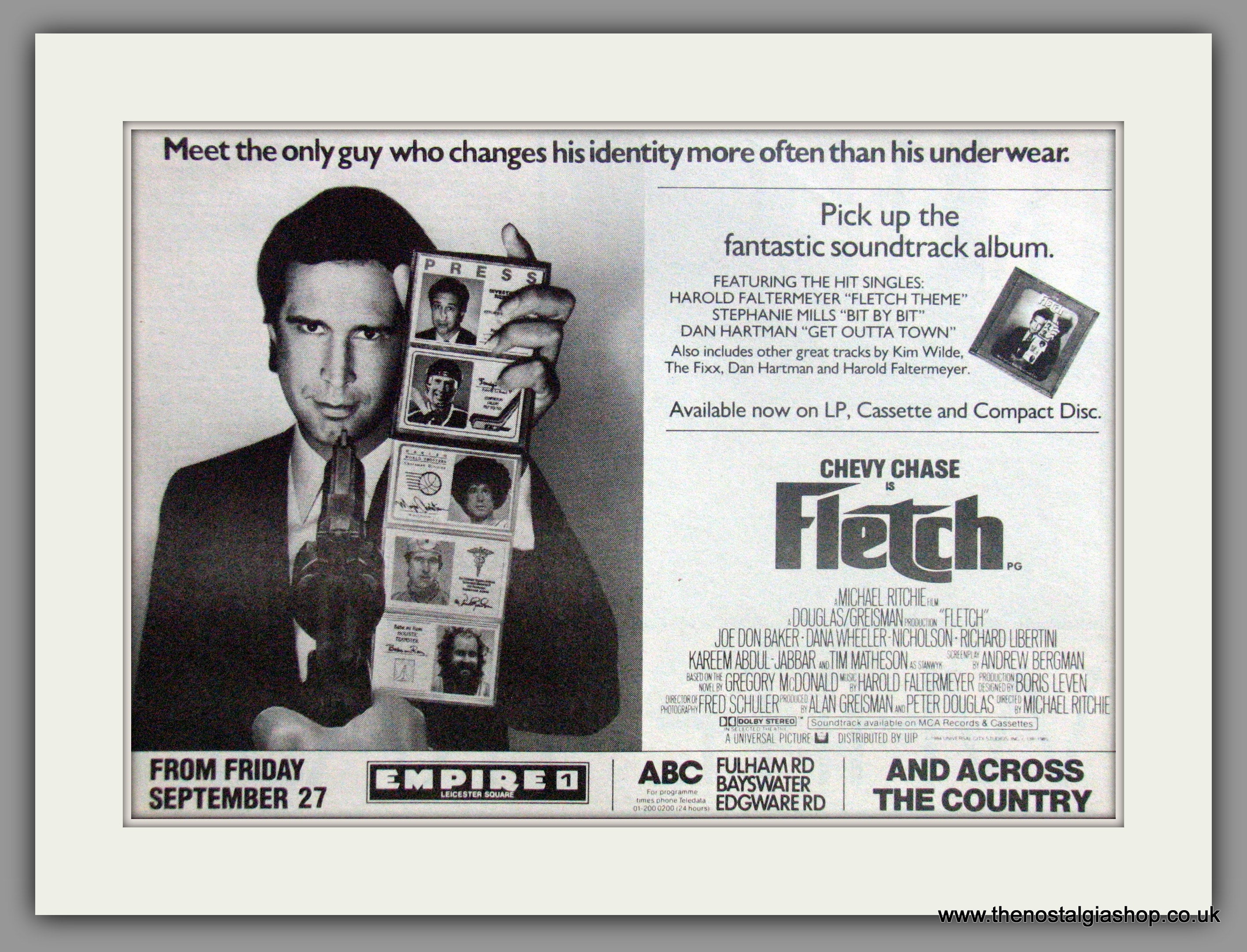 Flssh Advert Fletch. Original Advert 1985 (AD50758) – The Nostalgia Shop