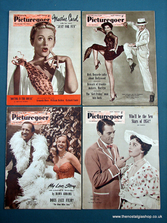 Picturegoer Magazine. Lot of 4 From 1954. (M193)