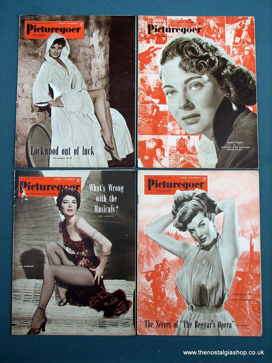 Picturegoer Magazine. Lot of 4 From 1953. (M195)