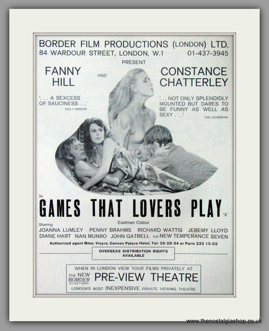 Games That Lovers Play. Original Advert 1971 (ref AD50805)