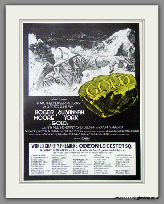 Gold. Original Advert 1974 (ref AD50814)