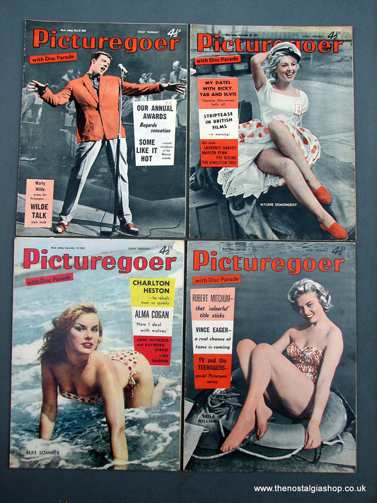 Picturegoer Magazine. Lot of 4 From 1959. (M203)