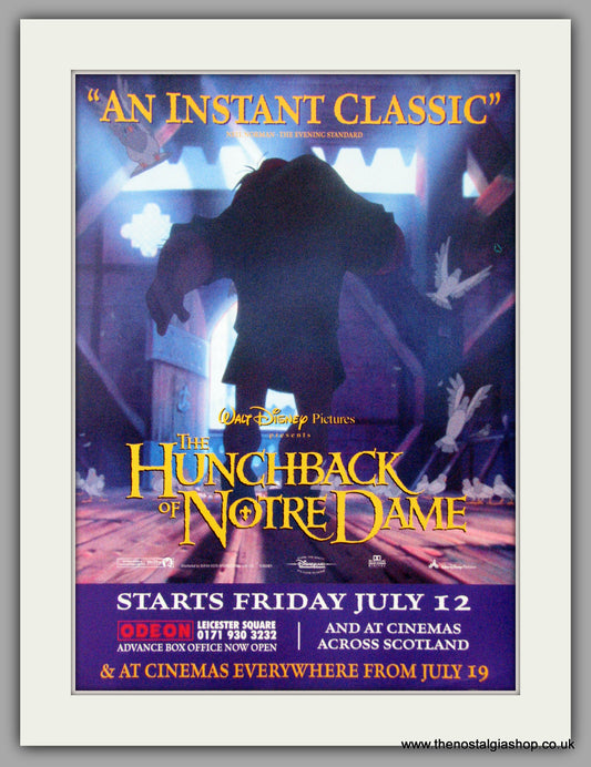 Hunchback Of Notra Dame (The) Walt Disney. Original Advert 1996 (ref AD50827)