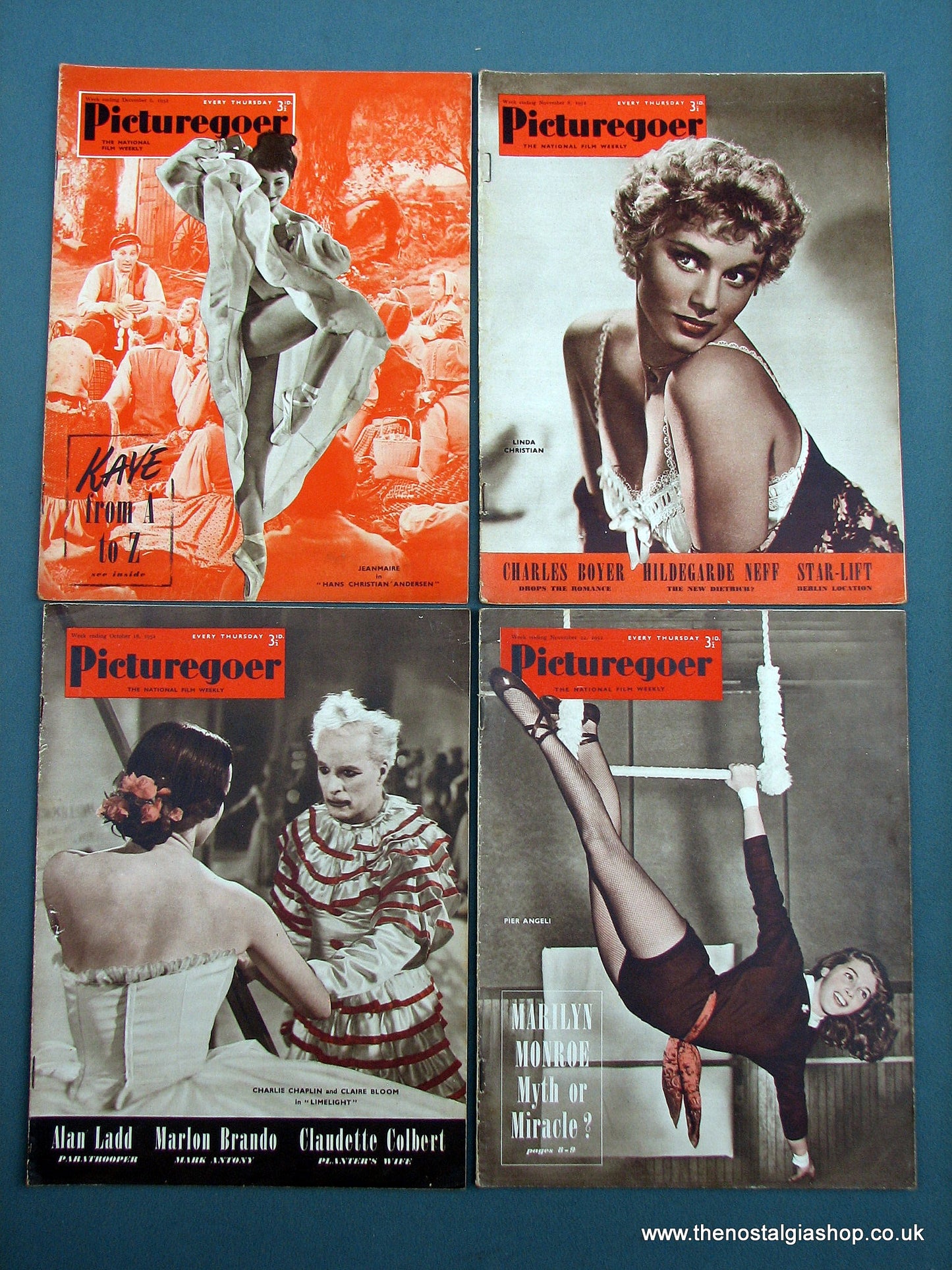 Picturegoer Magazine. Lot of 4 From 1952. (M206)