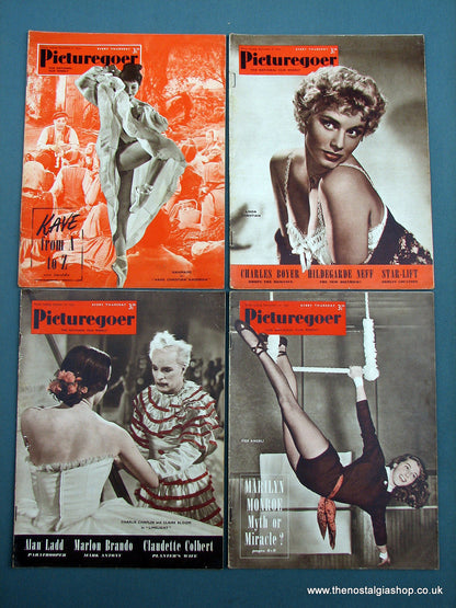 Picturegoer Magazine. Lot of 4 From 1952. (M206)