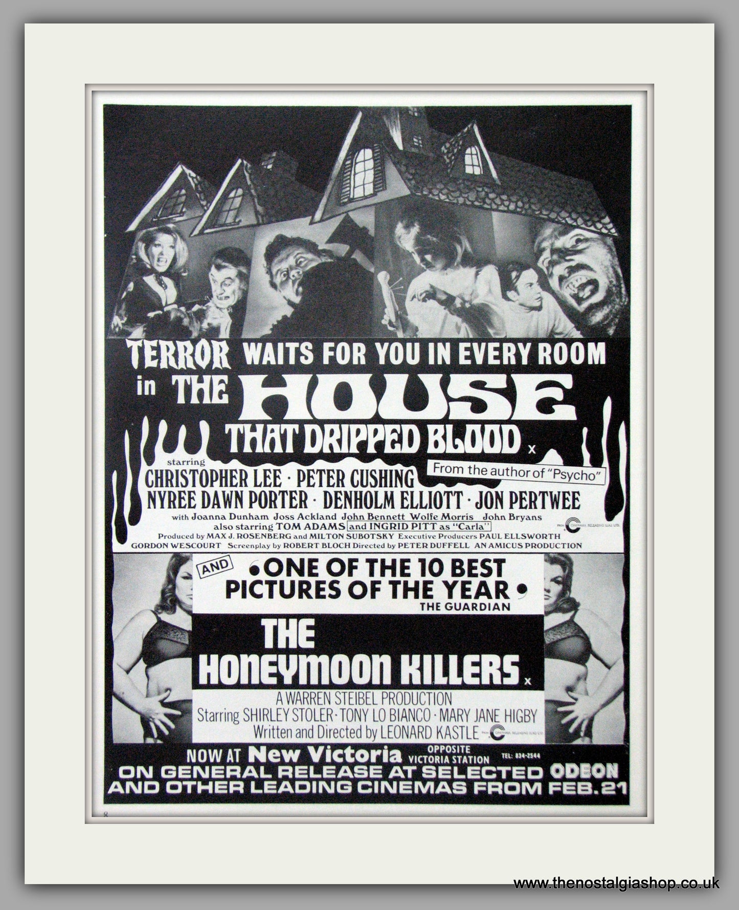 House That Dripped Blood (The) & Honeymoon Killers. Original Advert 1971 (ref AD50837)