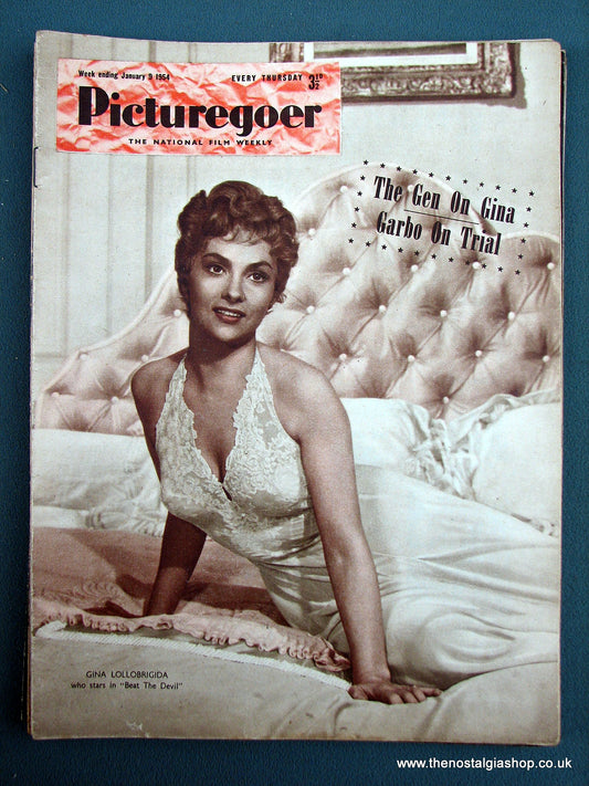 Gina Lollobrigida. Picturegoer Magazine. Jan 1954. (M220)