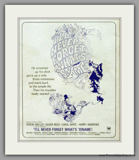 I'll Never Forget What's Isname. Vintage Advert 1968 (ref AD50879)