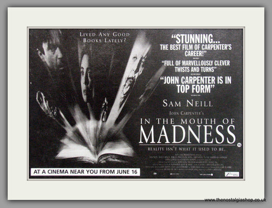 In The Mouth Of Madness. Original Advert 1995 (ref AD50902)
