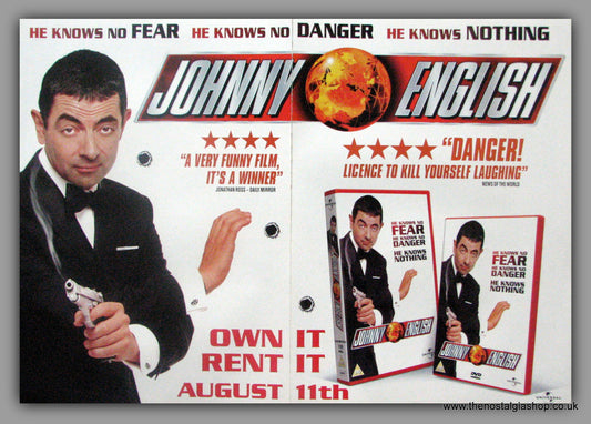 Johnny English Set Of 2 Original Adverts 2003 (ref AD50907)