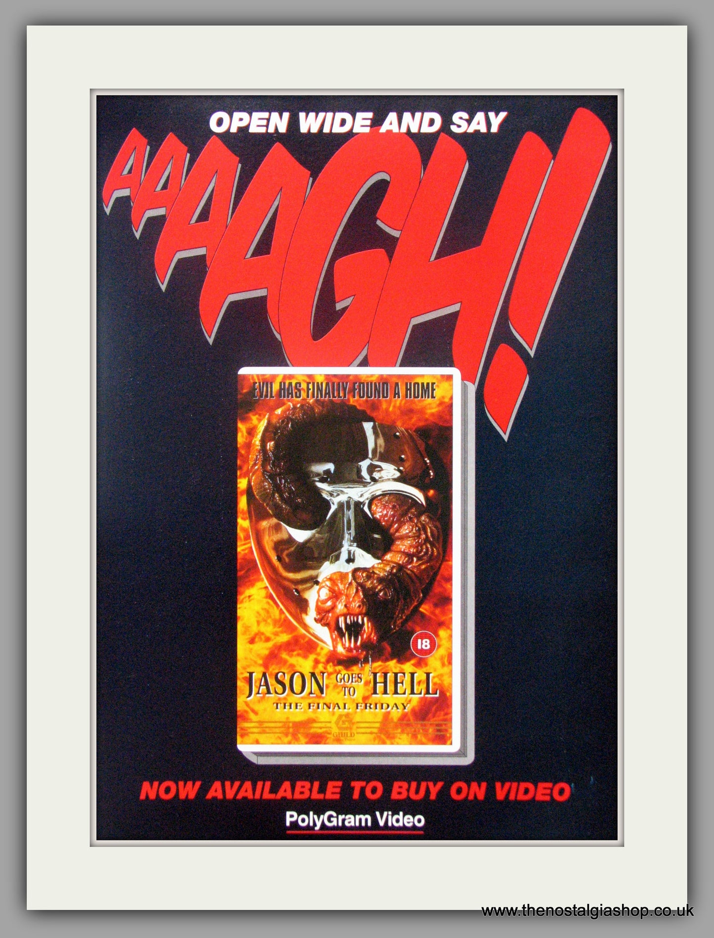 Jason Goes To Hell. Original Advert 1995 (ref AD50936)