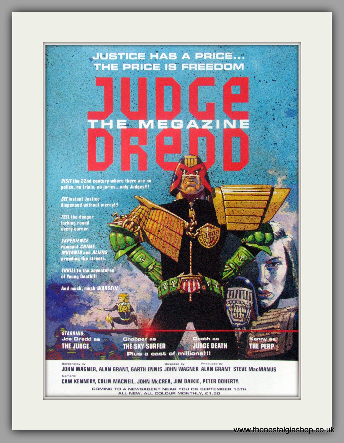 Judge Dredd The Megazine. Original Advert 1990 (ref AD50939)