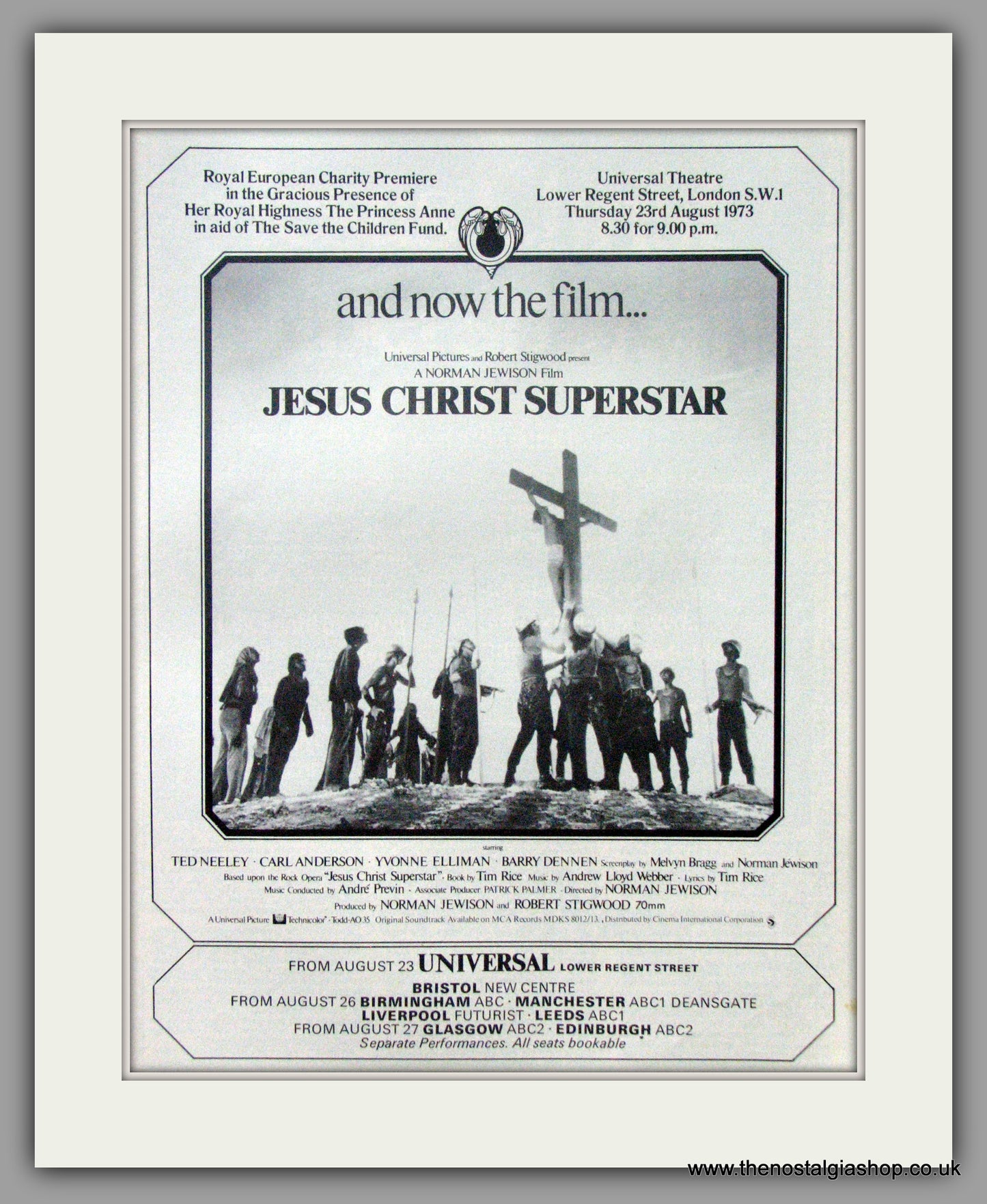 Jesus Christ Superstar. Original Advert 1973 (ref AD50941)
