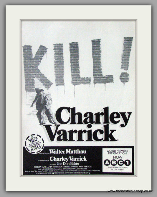 Kill Charley Varrick. Original Advert 1973 (ref AD50947)