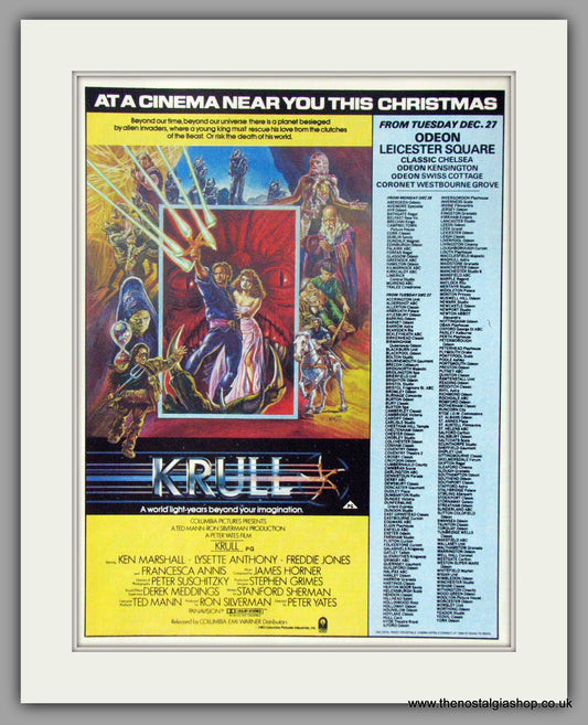 Krull. Original Advert 1984 (ref AD50952)