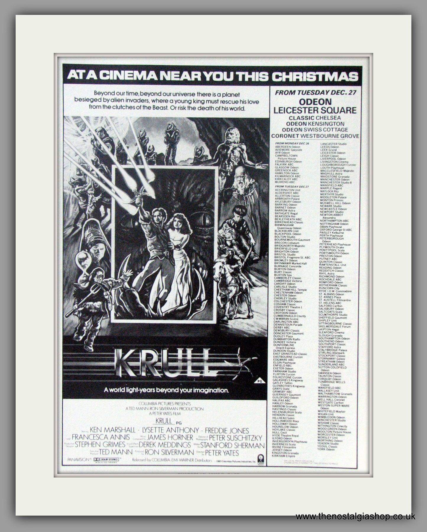 Krull. Original Advert 1984 (ref AD50954)