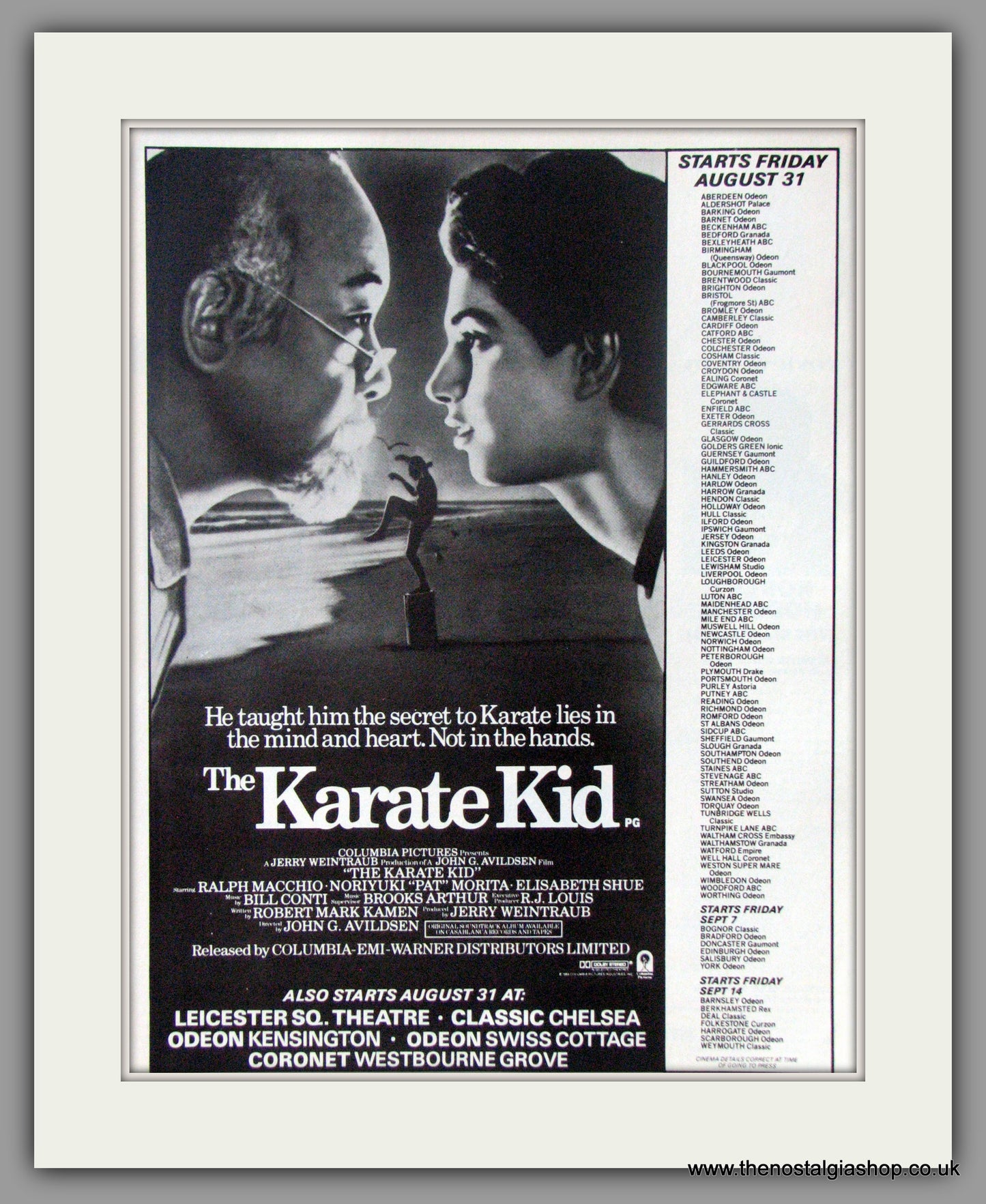 Karate Kid. Original Advert 1984 (ref AD50955)