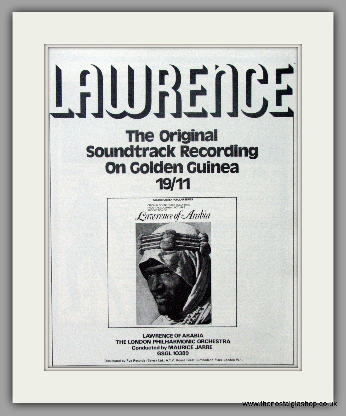 Laurence Of Arabia. Original Advert 1970 (ref AD50953a)