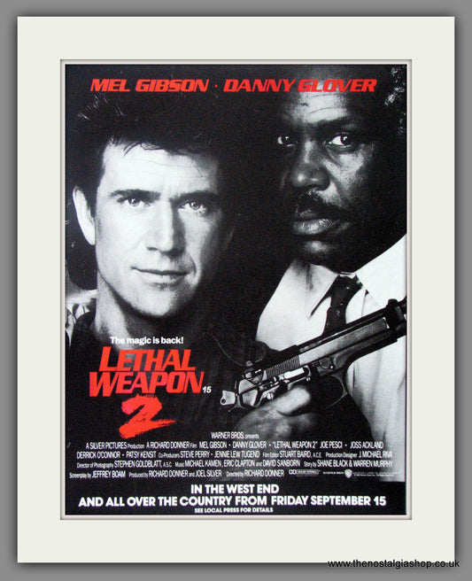 Lethal Weapon. Original Advert 1989 (ref AD51018)